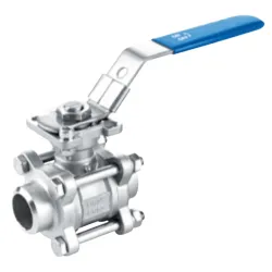 Zawór kulowy nierdzewny 3 cz. G 1 1/2 cala pod napęd ISO 5211