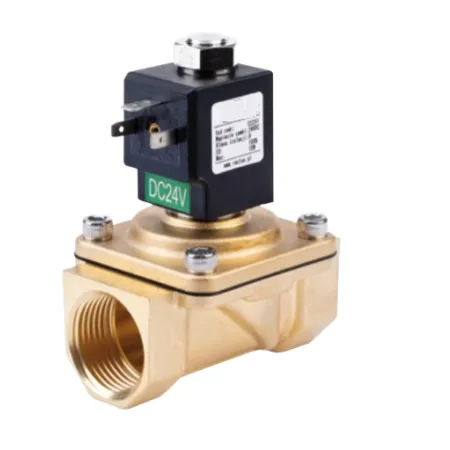 Zawór elektromagnetyczny G 1 1/4, mosiądz, 2/2 NC-normalnie zamknięty, FKM, 24 V DC, 0-7 bar