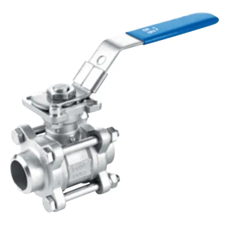 Zawór kulowy nierdzewny 3 cz. G 2 cale pod napęd ISO 5211